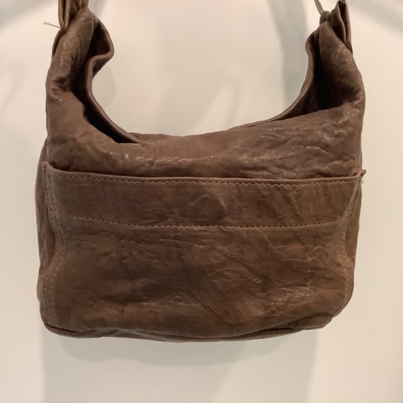 TYLIE MALIBU distressed brown leather hobo bag - Picture 3 of 15